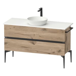 Duravit Sivida Konsolenwaschtischunterbau bodenstehend 124,5 x 54,8 cm mit 2 Auszügen