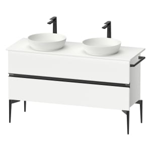 Duravit Sivida Konsolenwaschtischunterbau bodenstehend 131,5 x 54,8 cm mit 2 Auszügen