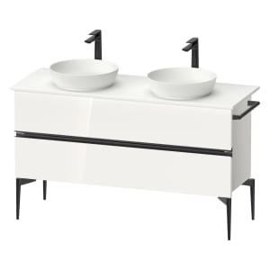 Duravit Sivida Konsolenwaschtischunterbau bodenstehend 131,5 x 54,8 cm mit 2 Auszügen