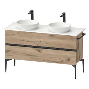Duravit Sivida Konsolenwaschtischunterbau bodenstehend 131,5 x 54,8 cm mit 2 Auszügen