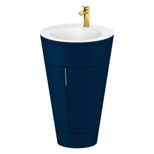 Duravit Starck 1 c-bonded Waschtisch mit Unterschrank bodenstehend, 2 Türen und Innenbeleuchtung