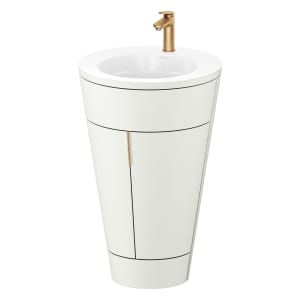 Duravit Starck 1 c-bonded Waschtisch mit Unterschrank bodenstehend, 2 Türen und Innenbeleuchtung