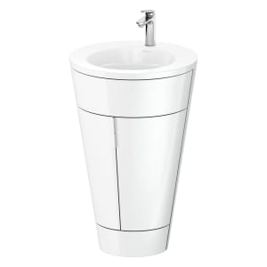 Duravit Starck 1 c-bonded Waschtisch mit Unterschrank bodenstehend, 2 Türen und Innenbeleuchtung