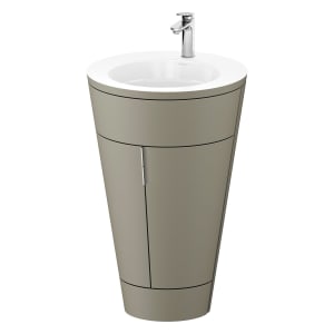 Duravit Starck 1 c-bonded Waschtisch mit Unterschrank bodenstehend, 2 Türen