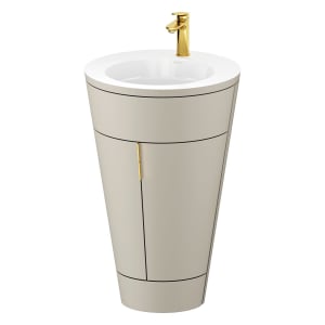 Duravit Starck 1 c-bonded Waschtisch mit Unterschrank bodenstehend, 2 Türen