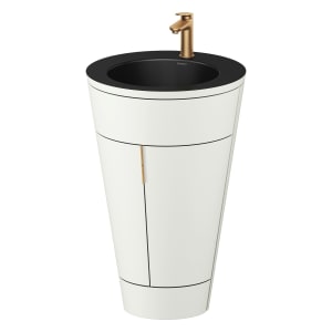 Duravit Starck 1 c-bonded Waschtisch mit Unterschrank bodenstehend, 2 Türen und Innenbeleuchtung