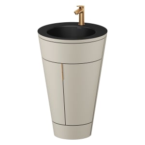 Duravit Starck 1 c-bonded Waschtisch mit Unterschrank bodenstehend, 2 Türen