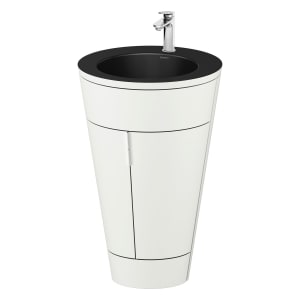 Duravit Starck 1 c-bonded Waschtisch mit Unterschrank bodenstehend, 2 Türen und Innenbeleuchtung