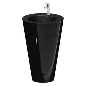 Duravit Starck 1 c-bonded Waschtisch mit Unterschrank bodenstehend, 2 Türen und Innenbeleuchtung