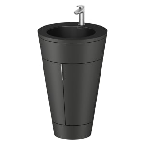 Duravit Starck 1 c-bonded Waschtisch mit Unterschrank bodenstehend, 2 Türen und Innenbeleuchtung