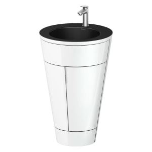 Duravit Starck 1 c-bonded Waschtisch mit Unterschrank bodenstehend, 2 Türen und Innenbeleuchtung