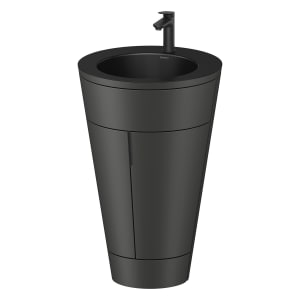 Duravit Starck 1 c-bonded Waschtisch mit Unterschrank bodenstehend, 2 Türen und Innenbeleuchtung