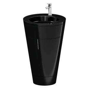 Duravit Starck 1 c-bonded Waschtisch mit Unterschrank bodenstehend, 2 Türen und Innenbeleuchtung