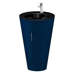 Duravit Starck 1 c-bonded Waschtisch mit Unterschrank bodenstehend, 2 Türen und Innenbeleuchtung