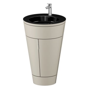 Duravit Starck 1 c-bonded Waschtisch mit Unterschrank bodenstehend, 2 Türen