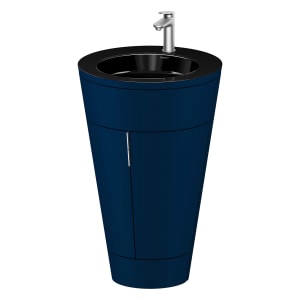 Duravit Starck 1 c-bonded Waschtisch mit Unterschrank bodenstehend, 2 Türen