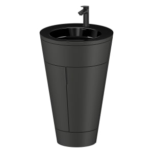 Duravit Starck 1 c-bonded Waschtisch mit Unterschrank bodenstehend, 2 Türen und Innenbeleuchtung