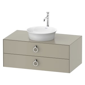 Duravit White Tulip Konsolenwaschtischunterbau mit Ausschnitt mittig 100 x 40,8 cm, 2 Auszüge mit Griffen
