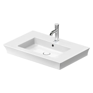 Duravit White Tulip Möbel-/Waschtisch 75 cm, mit Überlauf und Hahnloch