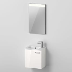 Duravit XBase MöbelSet 40 cm, mit Spiegel, Anschlag links