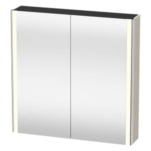 Duravit Xsquare Spiegelschrank 80 x 80 cm, 2 Türen, Steckdose: LKZ 2 (CH)