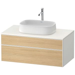 Duravit Zencha Konsolenwaschtischunterbau mit Ausschnitt mittig 100 x 44,2 cm, 2 Auszüge