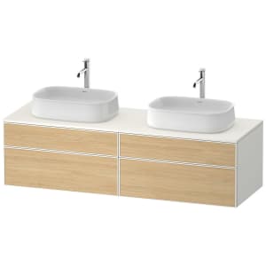 Duravit Zencha Konsolenwaschtischunterbau mit zwei Ausschnitten 160 x 44,2 cm, 4 Auszüge