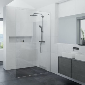 DUSCHOLUX Air 3 Walk-In Duschwand, Anschlag rechts, Maßanfertigung bis 200 x 220 cm