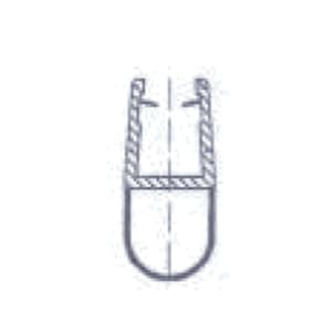 DUSCHOLUX Dichtprofil senkrecht für 6 mm Glas