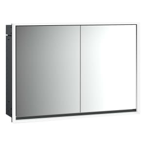 Emco loft LED-Lichtspiegelschrank 100 cm, 2 Türen, Unterputzmodell