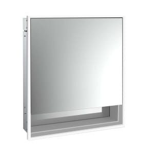 Emco loft LED-Lichtspiegelschrank 60 cm, 1 Tür und Unterfach, Unterputzmodell