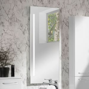 Fackelmann Badspiegel Luna in 42 x 100 cm mit Lichtausschnitt