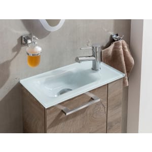 Fackelmann Gäste-WC Glasbecken 45 x 25 cm mit Permanentablauf