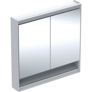 Geberit ONE Spiegelschrank mit Nische, ComfortLight, 2 Türen, AP-Montage, 90 cm