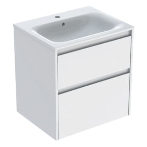 Geberit Renova Plan Möbelwaschtisch mit Unterschrank 60 cm, mit 2 Schubladen