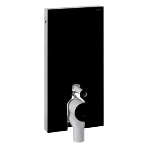 Geberit Monolith Sanitärmodul für Stand-WC, 101 cm, mit P-Anschlussbogen, Wasseranschluss seitlich