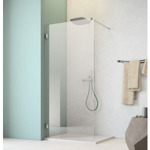 GEO maw fit 1-tlg. freistehende Seitenwand mit Sonderbreite 100,1 bis 160 cm mit Glasbeschichtung