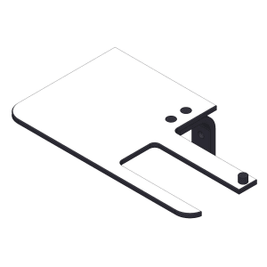 Giese Papierhalter Version Rechts mit Ablagefläche