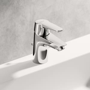 Hansa HANSAPOLO Waschtisch-Einhand-Einlochbatterie mit Ablaufgarnitur