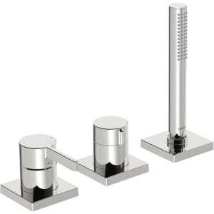 Hansa HANSALOFT Fertigmontageset für 3-Loch-Einbausets, Rosette eckig