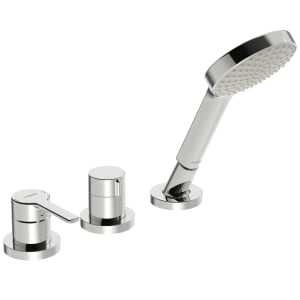 Hansa HANSARONDA Wannen- und Brausearmatur Fertigmontageset Einhebelmischer, Rosette rund