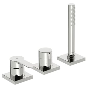 Hansa HANSALIGNA Ferigmontageset für Wanne-Brause, Rosetten eckig