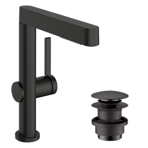 hansgrohe Finoris Einhebel-Waschtischarmatur 230 mit Schwenkauslauf und Push-Open Ablaufgarnitur