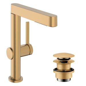 hansgrohe Finoris Einhebel-Waschtischarmatur 230 mit Ausziehbrause, 2 Strahlarten und Push-Open Ablaufgarnitur