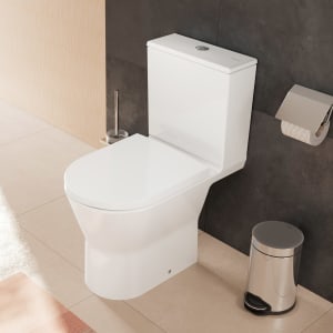 hansgrohe EluPura Original S Stand-WC für aufgesetzten Spülkasten 640 mit horizontalem Abgang AquaChannel Flush