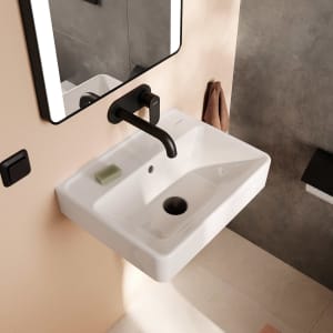hansgrohe Xanuia Q Handwaschbecken 500/390 ohne Hahnloch mit Überlauf