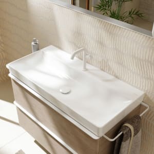 hansgrohe Xelu Q Waschbecken 100 x 48 cm ungeschliffen, mit 1 Hahnloch