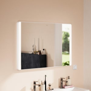 hansgrohe Xarita Lite Q Spiegel mit seitlicher LED-Beleuchtung 1000/30 für Wandschalter