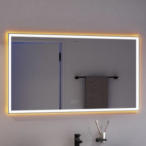 hansgrohe Xarita E Badspiegel 120 x 70 cm mit kapazitivem Berührungssensor in Mattweiß