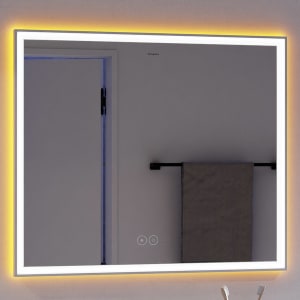 hansgrohe Xarita E Badspiegel 80 x 70 cm mit kapazitivem Berührungssensor in mattweiß